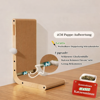 Multifunktionales Katzenkratzbrett - L- Form - robust & langlebig