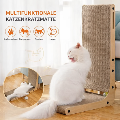 Multifunktionales Katzenkratzbrett - L- Form - robust & langlebig