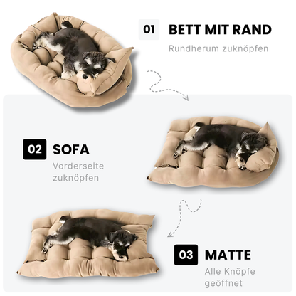 Multifunktions-Hundebett 3 in 1 für Hunde und Katzen