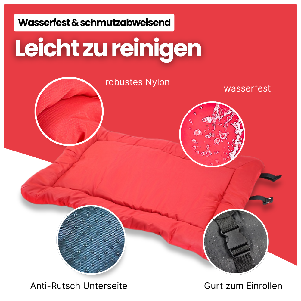 Reisebett für Hunde – Rollbar, wasserfest & bequem für unterwegs