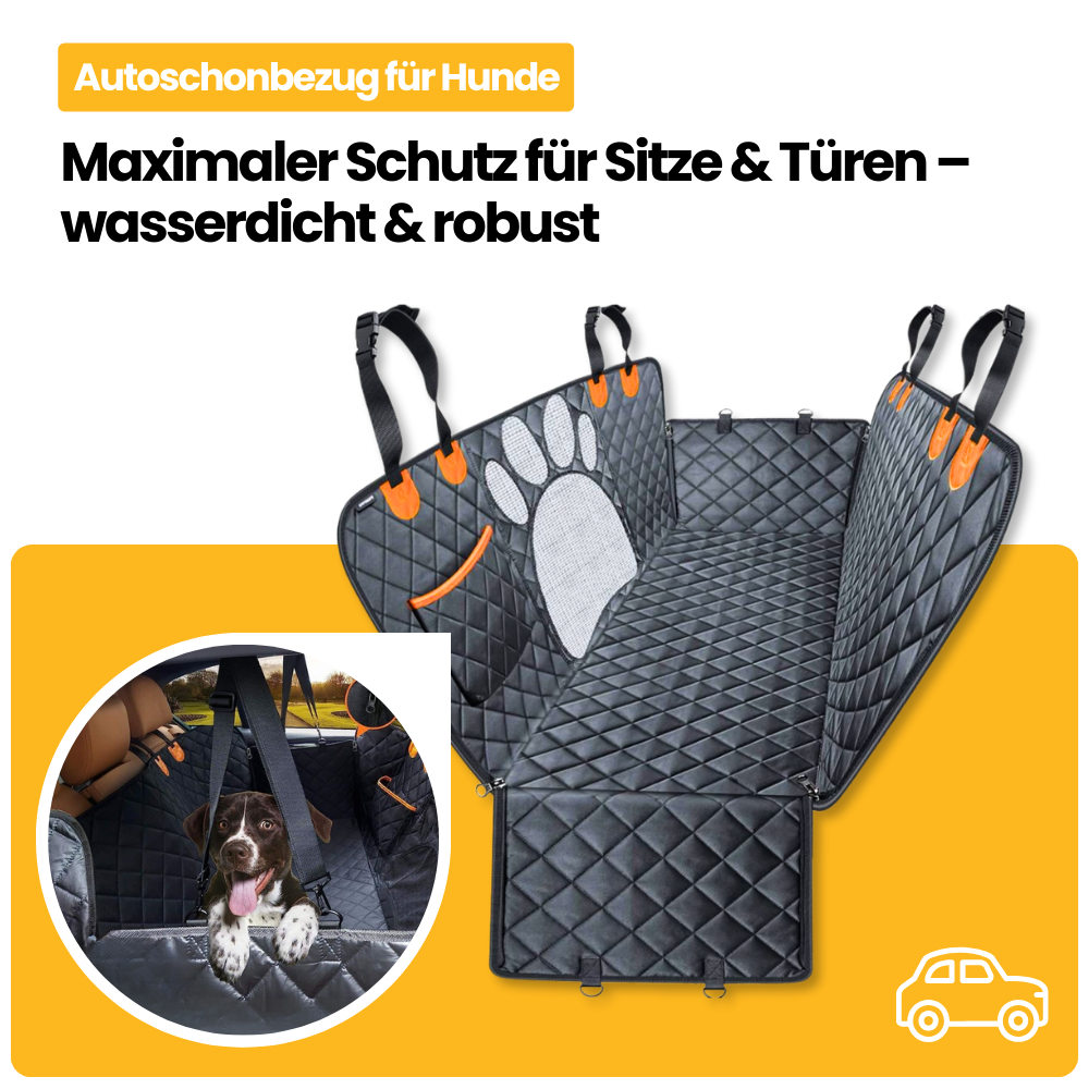 Hundesitzbezug fürs Auto – 100% wasserdicht, kratzfest & mit Sichtfenster