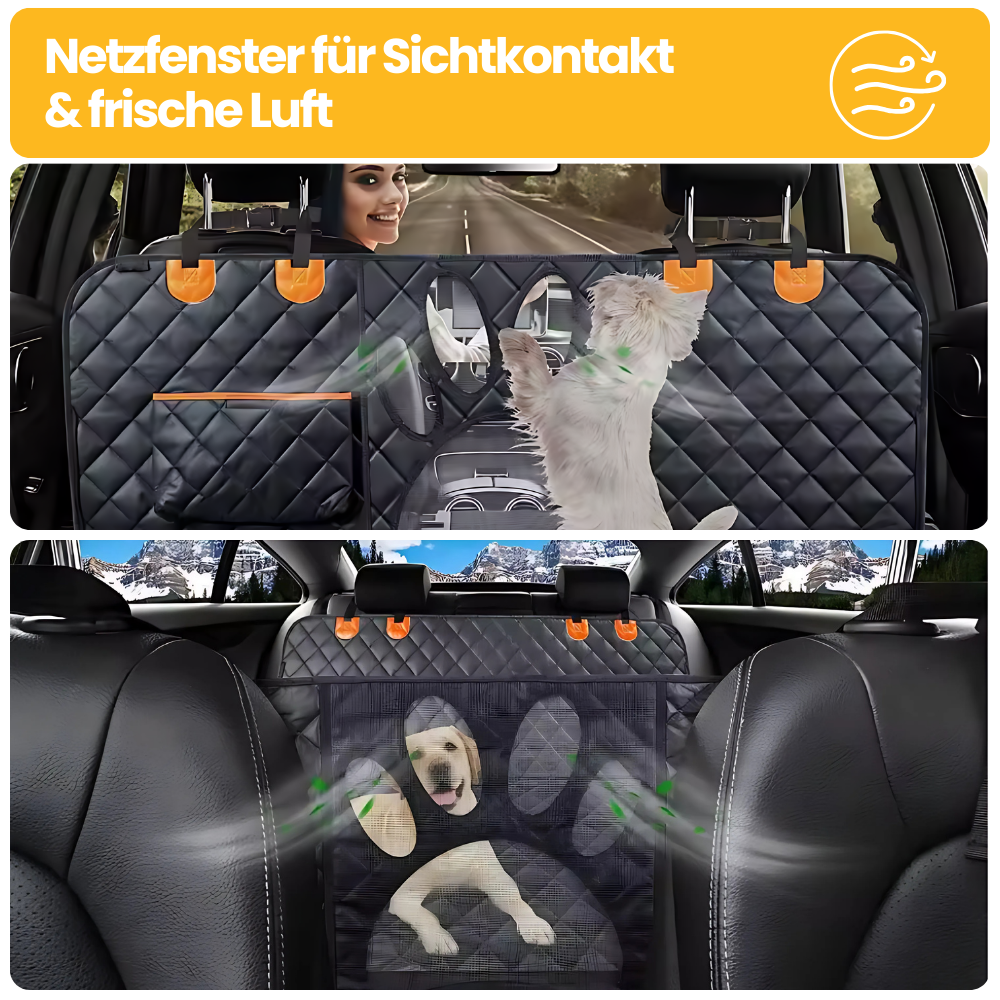 Hundesitzbezug fürs Auto – 100% wasserdicht, kratzfest & mit Sichtfenster