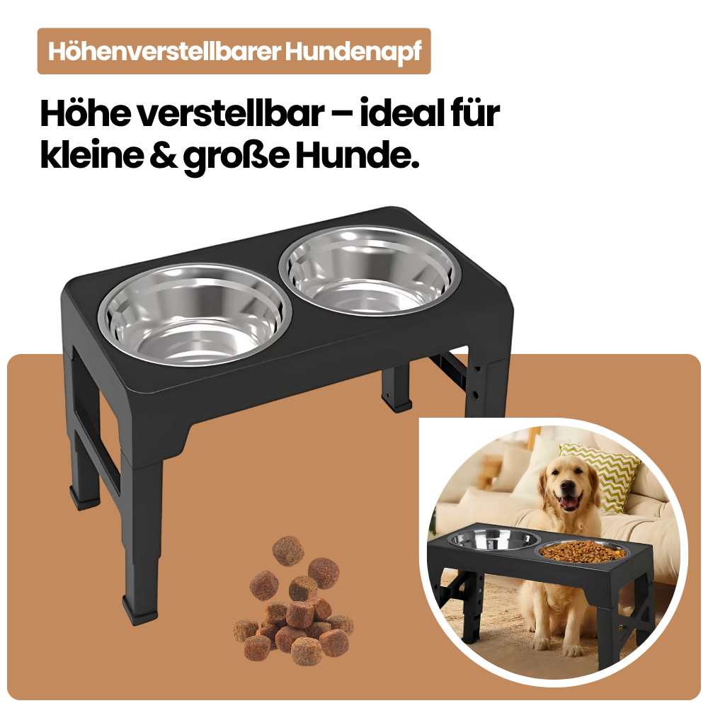 Höhenverstellbarer Hundenapf – idealer für große und kleine Hunde